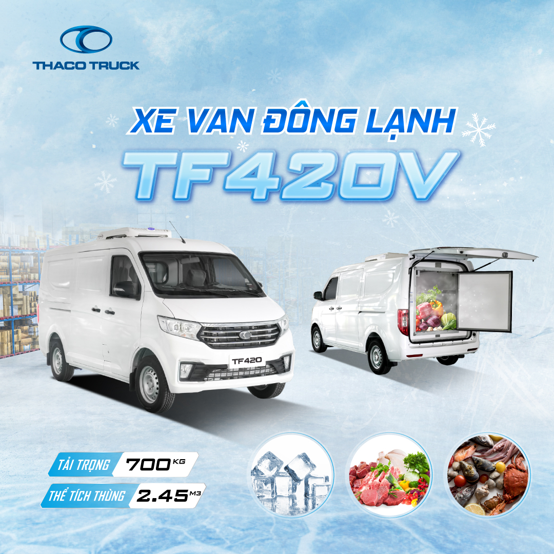 Xe Tải Van Thaco TF420V 2S Đông Lạnh
